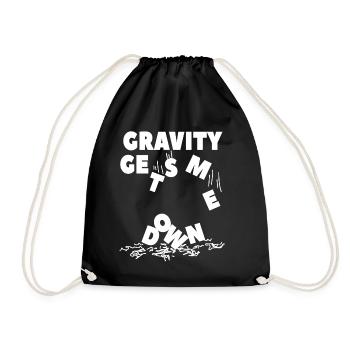 Physique de la gravité - Physique de la gravité - Say nerd - Sac de sport léger - noir - Devant