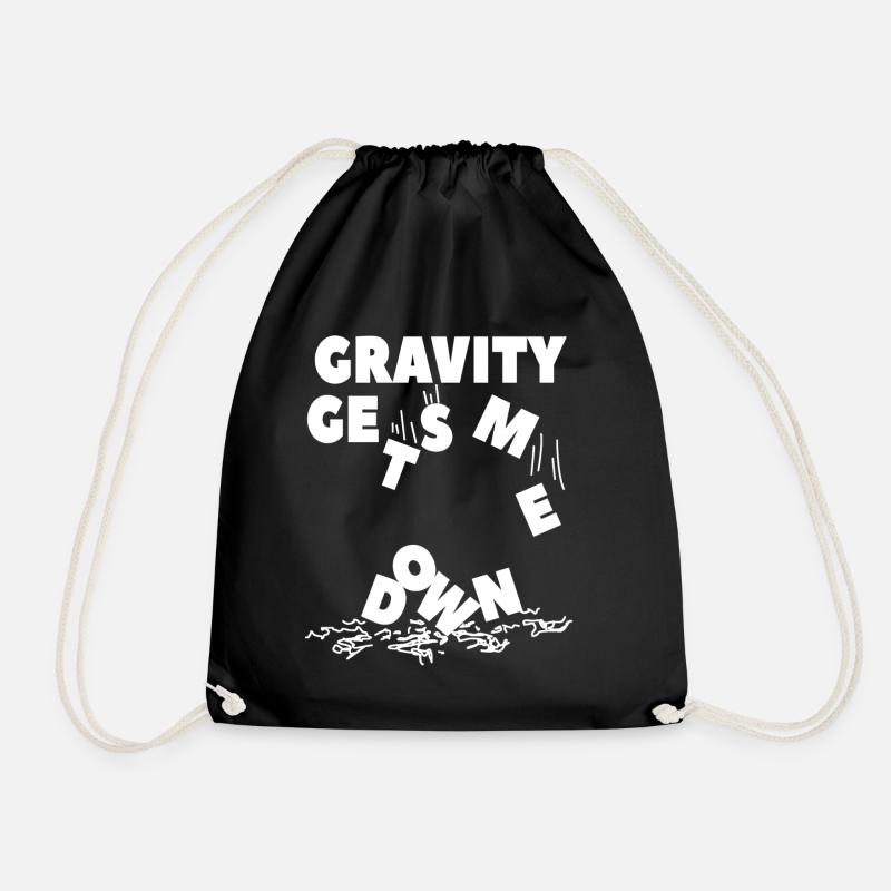 Gravity Physics - Gravity Physics - Say nerd - Drawstring Bag - black