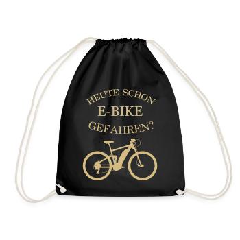 e bike e-bike spruch - Turnbeutel - Schwarz - Vorne