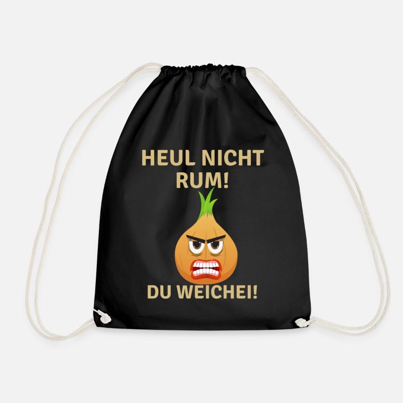 Zwiebel Spruch - Turnbeutel - Schwarz