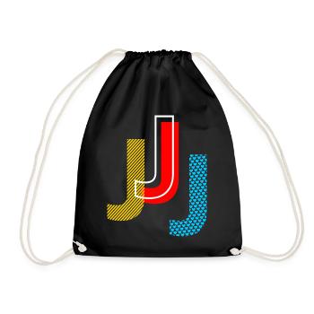 j - Drawstring Bag - black - Front