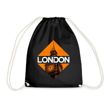 London England UK City Skyline Home Love - Drawstring Bag - black - Front