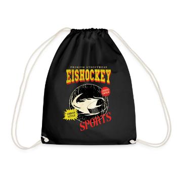 Rondelle de hockey sur glace Puck de hockey sur glace Vintage Rétro - Sac de sport léger - noir - Devant
