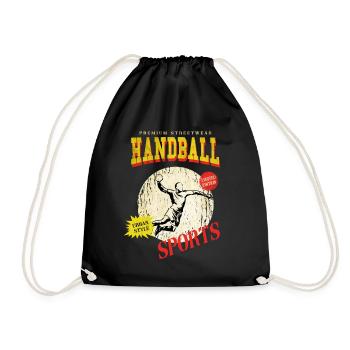 Handball Handball Player Handball Player Vintage Retro - Sac de sport léger - noir - Devant