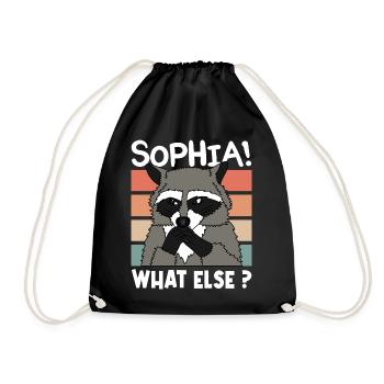 RACCOON RACOON SOPHIA Christmas Gift - Drawstring Bag - black - Front