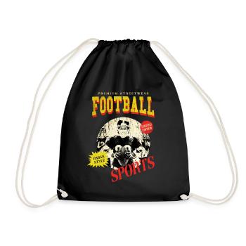 Joueur de football américain Vintage Retro USA Sport - Sac de sport léger - noir - Devant