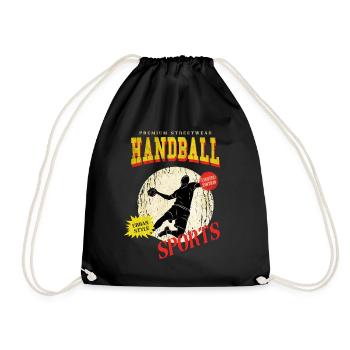 Handball Handball Player Handball Player Vintage Retro - Sac de sport léger - noir - Devant