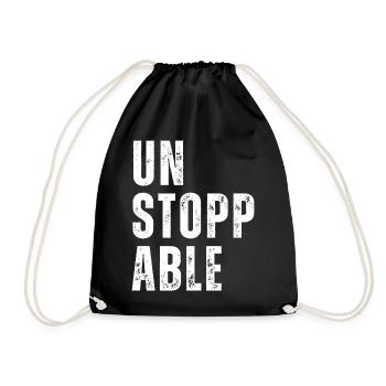 Unstoppable Fitness Motivation Unstoppable Sports - Drawstring Bag - black - Front