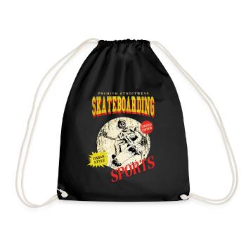 Skateboarding Skate Skater Skateboard Sk8 Skeleton - Sac de sport léger - noir - Devant