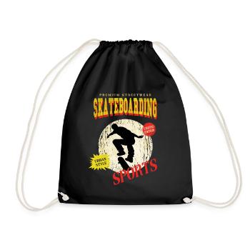 Skateboarding Skate Skater Skateboard Sk8 Vintage - Sac de sport léger - noir - Devant