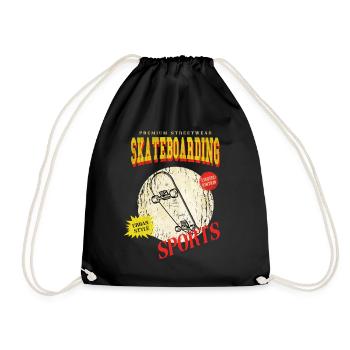 Skateboarding Skate Skater Skateboard Sk8 Vintage - Sac de sport léger - noir - Devant