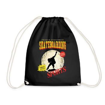 Skateboarding Skate Skater Skateboard Sk8 Vintage - Sac de sport léger - noir - Devant