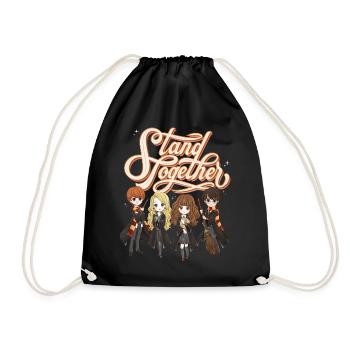 Harry Potter Animierte Charaktere Stand Together - Turnbeutel - Schwarz - Vorne