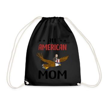 USA Flagge | Patriot Patriotismus Amerika Geschenk - Turnbeutel - Schwarz - Vorne
