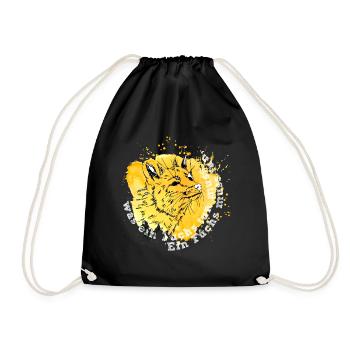 A fox has to do what a fox needs to do - Drawstring Bag - black - Front