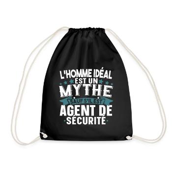 Agent de sécurité Cadeau Citations Humour Garde - Sac de sport léger - noir - Devant