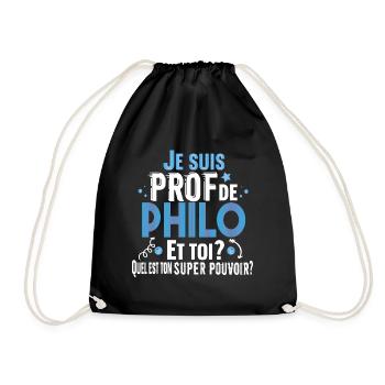 Philo Philosophie Prof Professeur Collège Lycée - Sac de sport léger - noir - Devant