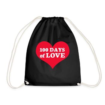 100 jours d’amour - Sac de sport léger - noir - Devant