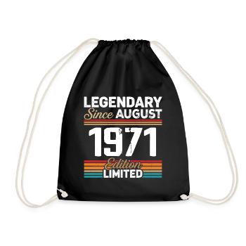 Légendaire Depuis Août 1971 Vintage Rétro - Sac de sport léger - noir - Devant