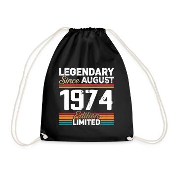 Légendaire Depuis Août 1974 Vintage Rétro - Sac de sport léger - noir - Devant