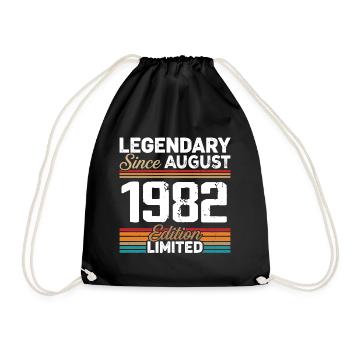 Légendaire Depuis Août 1982 Vintage Rétro - Sac de sport léger - noir - Devant