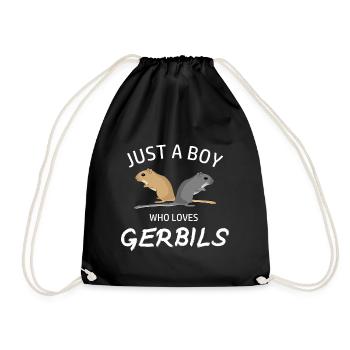 Gerbil Love - Gerbils - Gerbils - Mouse - Drawstring Bag - black - Front