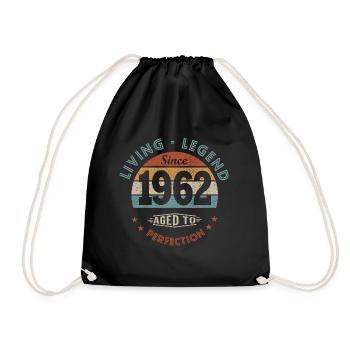 legend since 1962 Né En 1962 anniversaire 60 ans - Sac de sport léger - noir - Devant