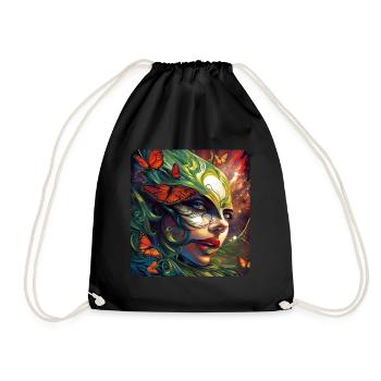Fantasy Nature Creature Fairy - Drawstring Bag - black - Front
