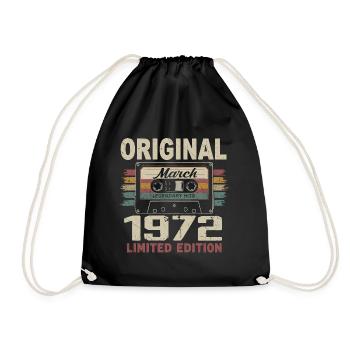 März 1972 Jahrgang März 1972 - Turnbeutel - Schwarz - Vorne