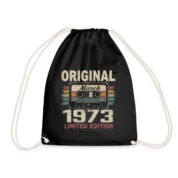 März 1973 Vintage März 1973 - Turnbeutel - Schwarz - Vorne