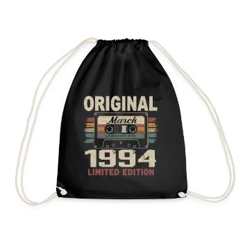 März 1994 Vintage März 1994 - Turnbeutel - Schwarz - Vorne