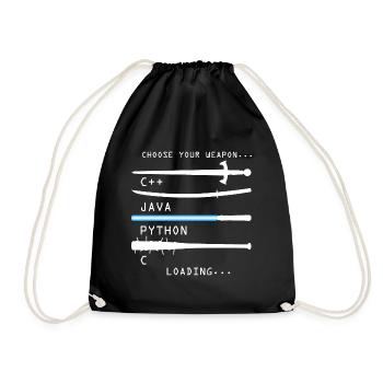 Program - Drawstring Bag - black - Front