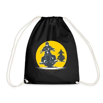 biker bike bike bike vintage papa papy biker - Turnbeutel - Schwarz - Vorne