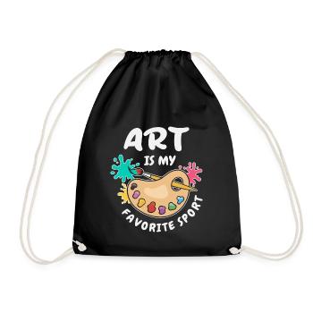 L’art est mon sport préféré - Sac de sport léger - noir - Devant
