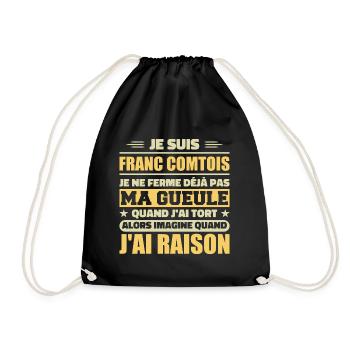 Franc comtois Ich halte meinen Mund nicht zu frank comté - Turnbeutel - Schwarz - Vorne