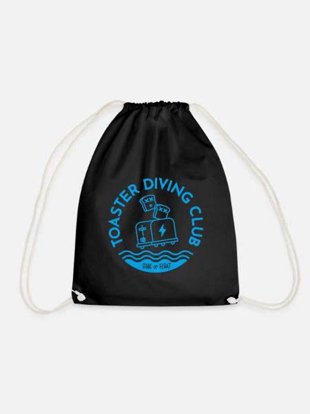 TOASTER DIVING CLUB - Drawstring Bag - black