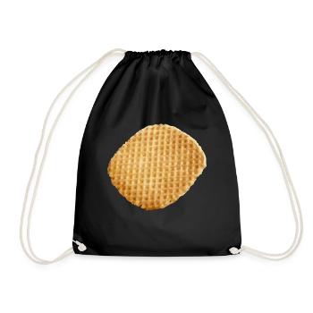 Westflanders belgian waffles Lukken crispy waffle - Drawstring Bag - black - Front