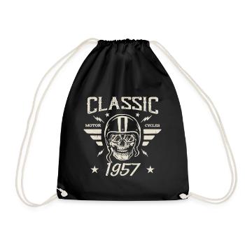 Cadeau D’anniversaire Classique Vintage Né en 1957 - Sac de sport léger - noir - Devant