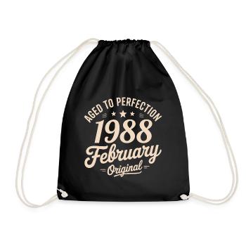 Février 1988 - February 1988 - Drawstring Bag - black - Front