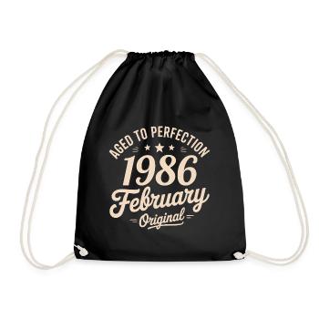 Février 1986 - February 1986 - Sac de sport léger - noir - Devant