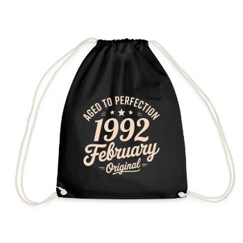 Février 1992 - February 1992 - Drawstring Bag - black - Front