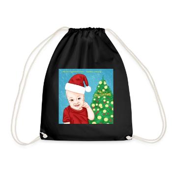 Santa's coming - Drawstring Bag - black - Front