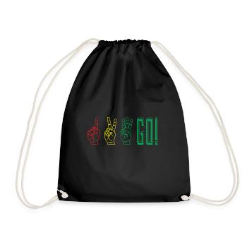 1-2-3- Go! Trendy gifts for men and women - Drawstring Bag - black - Front