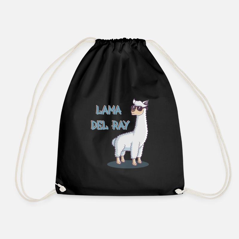 Lama (Alpaka) Del Ray dunkel - Turnbeutel - Schwarz