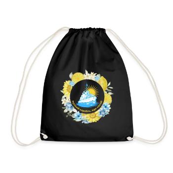 Ruski Karabel idi na@ui! Pour la paix ! Ukraine! - Sac de sport léger - noir - Devant