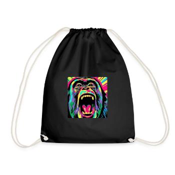 Jungle Spirit Embrace Inner Ape Appare - Drawstring Bag - black - Front