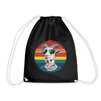 Drôle de dicton de chèvre – Avez-vous de l’herbe ? - Sac de sport léger - noir - Devant