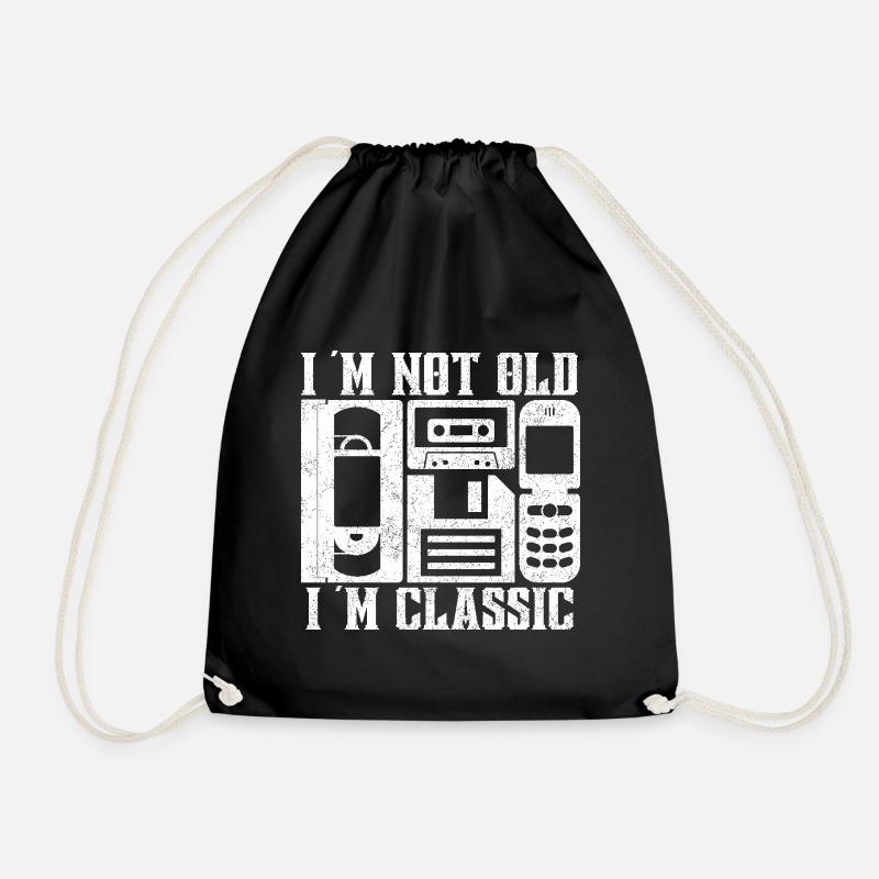 Retro Technik Design - I’m Not Old, I’m Classic - Turnbeutel - Schwarz