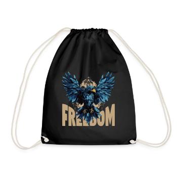Freedom Eagle free as a bird - Drawstring Bag - black - Front