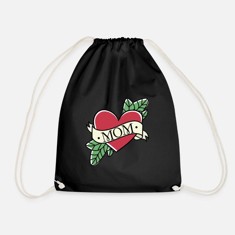Best Mom - Drawstring Bag - black